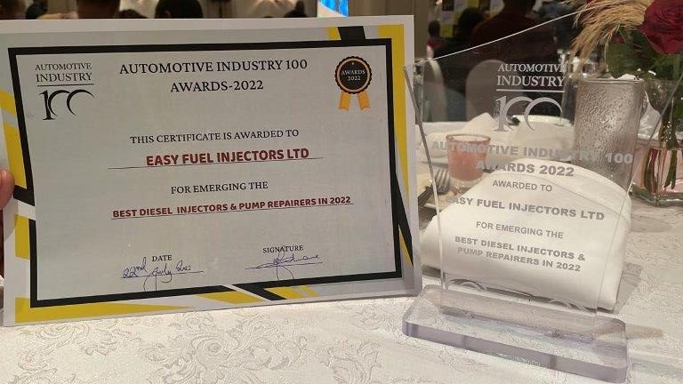 Automotive Industry 100 Awards - 2022, Best Diesel Injectors and Pump Repairers in Kenya